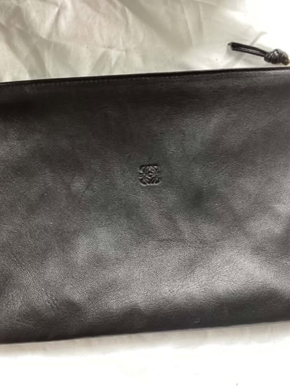 Authentic Loewe Calfskin Leather Portfolio Pouch / Clutch